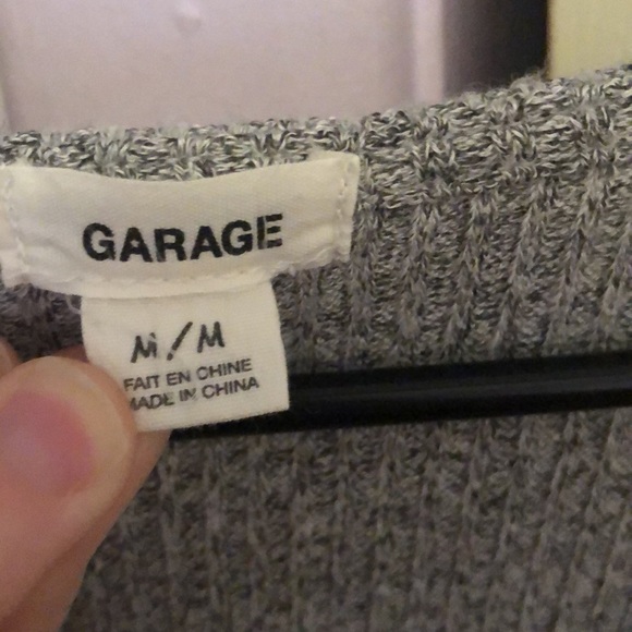 Garage Gray Ruched Long Sleeve Crop Top - Picture 6 of 8